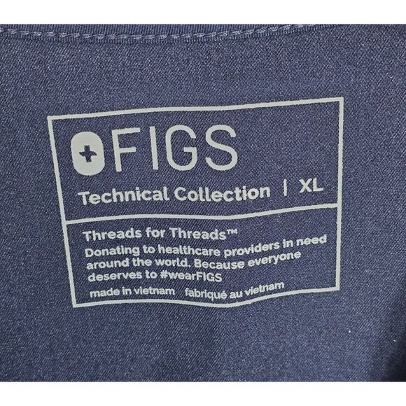 NWT Figs Women's Navy Blue Catarina One Pocket Medical Scrub Size XL 1707 - Picture 7 of 14